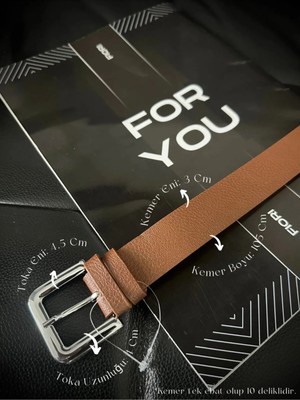 Fiori Köşeli Klasik Basic Kadın Pantolon Kemeri, Ceket Kemeri, Elbise Kemeri, Gömlek Kemeri