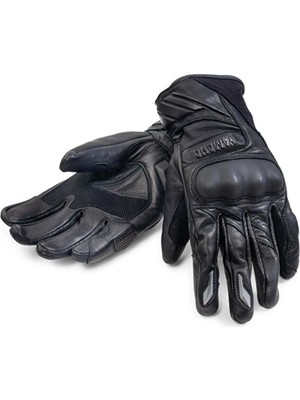 Yamaha Yazlık Erkek Deri Eldiven Siyah