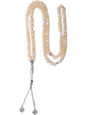 Bütüncül Şifa Kalsit Doğal Taş Tesbih 99'lu