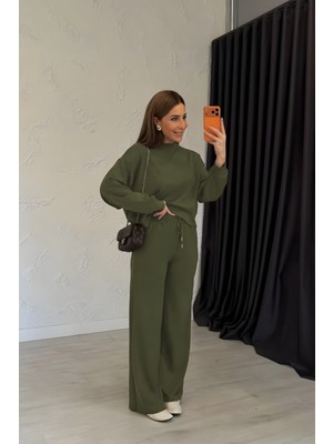 Yakamel Kadın Penye Yumuşak Uzun Kollu Alt-Üst Takım