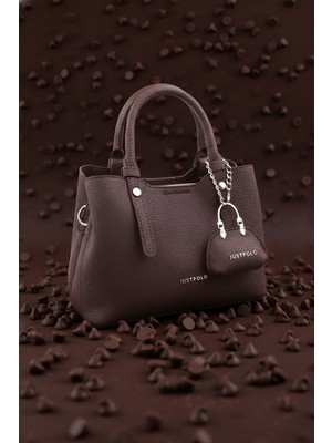Orijinal Just Polo Günlük Kullanıma Uygun Orta Boy Kadın Omuz Çantası 7010 Kahve