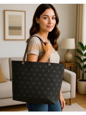 Atiker Dokuma Ham Bez Omuz Çantası 35X40 cm Ultra Lüks Baskılı - DOK015