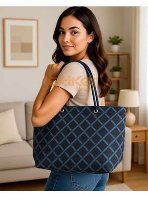 Atiker Dokuma Ham Bez Omuz Çantası 35X40 cm Ultra Lüks Baskılı - DOK012
