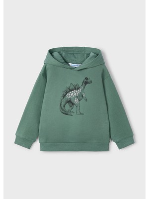 Mayoral Erkek Çocuk Baskılı Kapüşonlu Sweatshirt Yeşil 4407