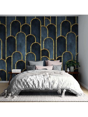 Grown Altın Şeritli Modern Kemerler Duvar Kağıdı