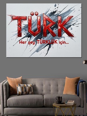 Karizma Tablo Türk Yazılı Kaligrafi Sanatı Dekoratif Kanvas - Mdf Ahşap Tablo