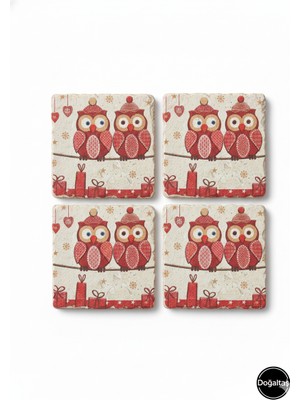 ANTALYA TAŞ MARKET 10X10 Traverten Eskitme Taş –4’lü Dekoratif Set (Bardak Altlığı / Sunum Taşı / Dekor Taşı) El Yapımı !!!  Sınırlı Stok....