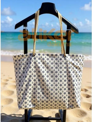 Atiker Dokuma Ham Bez Omuz Çantası 35X40 cm Ultra Lüks Baskılı - DOK007