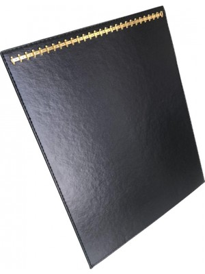 Özer Kutu Ayaklı Kolye Zincir & Kolye Standı (28 Li)Siyah Deri (32X40 Cm)