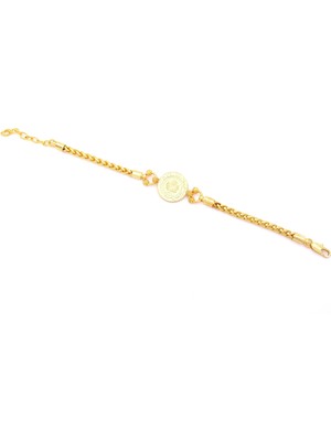 ferizz altın kaplama  çeyrekli bileklik blk-1228