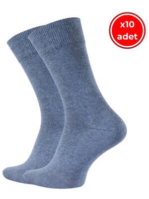 Meristanbul Business Çorap, 5 Adet, 43-46, Yumuşak, Pamuklu, Açık Mavi