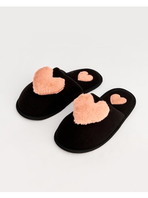 KABİ - Kalp Desenli Kadın Ev Terliği