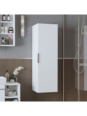 Roomart Likya Banyo Dolabı Mat Mdflam 114 cm Banyo Boy Dolabı