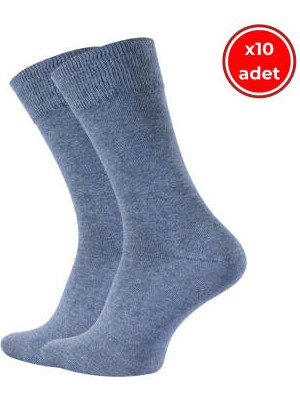 Meristanbul Business Çorap, 5 Adet, 39-43, Yumuşak, Pamuklu, Açık Mavi