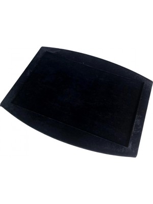 Özer Kutu Düz Kolye Ucu Küpe Yüzük Servis Sunum Tablası Siyah Süet 25X35 cm