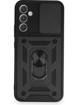 Samsung Galaxy A54 5g Kılıf Pars Lens Yüzüklü Silikon - Siyah