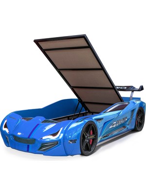 Setay Arabalı Yatak, Mercedes Rüzgarlıklı Bazalı Arabalı Yatak - Mavi