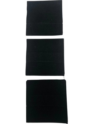 Özer Kutu Kadife (Kemerli)Süet Kese Siyah 10 Adet 8x8 Boy Takı, Altın Kesesi