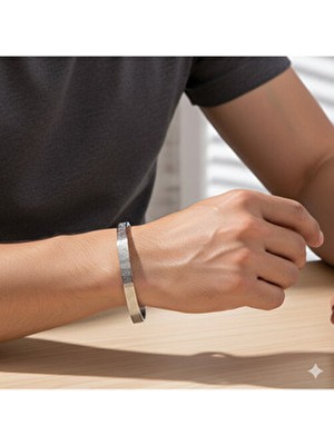 Miyoste Ayetel Kürsi Bileklik Gümüş Paslanmaz Çelik Ayarlanabilir Bileklik