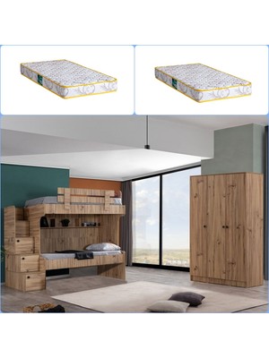 Setay Ranza, Viva 2li Ranza 3 Kapılı Dolap + 2 Comfort Yatak
