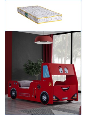 Setay Arabalı Yatak, Fireman Arabalı Yatak Karyolası + 1 Adet Comfort Yatak