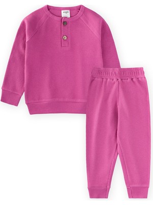 Cigit Reglan Kol Patlı Basıc Çocuk Takım 1-8 Yaş Pembe