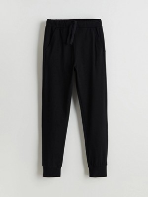 LC Waikiki Lcw Kids Siyah Beli Lastikli Erkek Çocuk Jogger Eşofman Altı