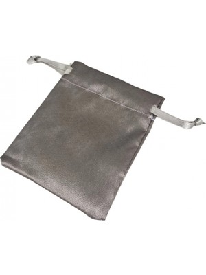 Özer Kutu Saten & Parlak Kese Gümüş 25 Adet 9X12 cm Takı, Altın Kesesi (Ipli & Büzgülü)