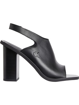 Calvin Klein Kadın Siyah Calvin Klein Heel Slıng Sandal L Kadın Siyah Sandalet