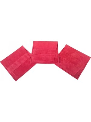 Özer Kutu Kadife (Kemerli)Süet Kese Fuşya 25 Adet 8x8 Boy Takı, Altın Kesesi