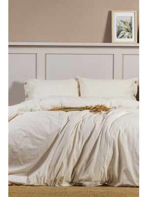 Elart Impero Nevresim Takımı Tek Kişilik Lastikli Çarşaf %100 Pamuk (160X220 Cm) Bej