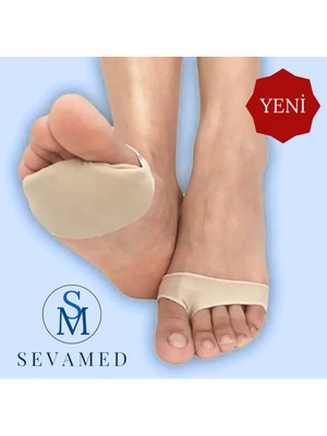 Ağrıyan Ayaklar Için Kumaş Kaplı Silikon Metatarsal Ped Kumaş Kaplı Morton Nöroma Yarım Tabanlık Kırmed