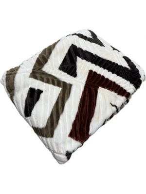 Merinos Gold Kabartmalı Kalın Tek Kişilik Battaniye Yeni Sezon 155 x 220 Kahve