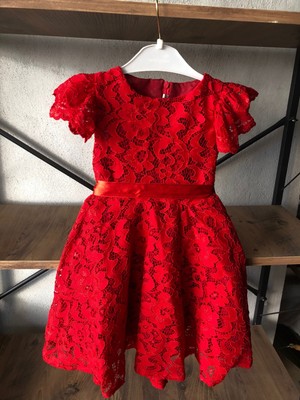 Lunas Tekstil Danteli Kız Çocuk Elbisesi