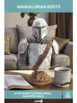 Letsii Mandalorian Büstü Star Wars Temalı Koleksiyonluk Dekoratif Figür