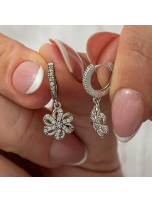 Özcömert Silver ​gümüş Sallantılı Çiçek Kadın Küpe