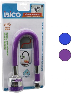 Timion Metal - Renkli Silikon Kaplı Kubar - Batarya Borusu Topaç Başlık= Kademeli 360 Derece Yaylı Vakumlu Ambalaj (5148)