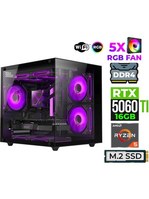 Xaser Astra X170 Ryzen 5 5600X 32GB Ram 1tb M.2 Nvme SSD 16GB RTX5060 Ti Oyuncu Tavsiye Sistem