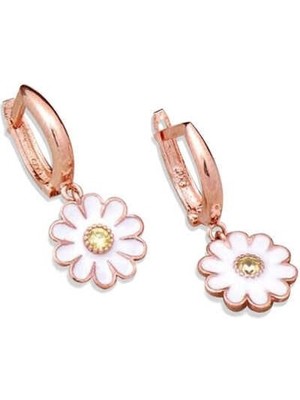 Özcömert Silver Gümüş Papatya Küpe