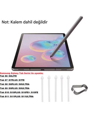 Samsung Galaxy Tab S9/s9 FE/S9FE+/S9ULTRA/S9+ Yedek Kalem Ucu 5 Tane(Ekranı Kirletmez) S Pen Uyumlu
