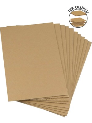 PackMai 35X50CM Oluklu Mukavva Levha – 3 mm | 12 Adet | Hobi, Okul, Maket,proje Kartonu