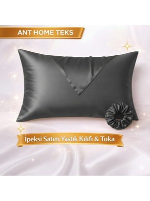 Ant Home Teks Mini Set Tekli Ipeksi Saten Yastık Kılıfı Toka Hediyeli