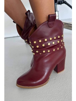 Ayakkabı Prensi Dungeon Körüklü ve Akseuarlı Bordo Mat