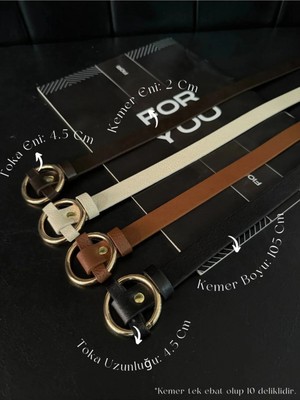 Fiori 4'lü Kadın Pantolon Kemeri Ceket Kemeri Elbise Kemeri Gömlek Kemeri