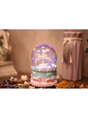 UltraNova Işıklı ve Müzikli Büyük Boy Otomatik Atlı Karınca Modeli Kar Küresi
