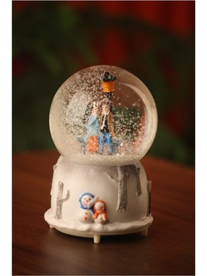 UltraNova Sonsuz Aşk Kış Masalı Kar Küresi ve Müzik Kutusu, Işıklı, 11CM