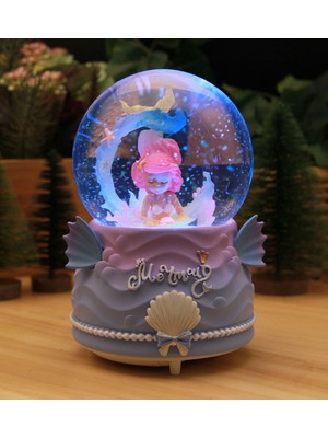 UltraNova Deniz Kızı Kar Motorlu Işıklı Müzikli Mega Kar Küresi