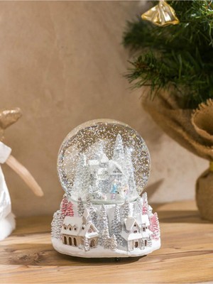 UltraNova Yılbaşı Temalı Müzikli Kar Küresi 15 Cm, Sıcacık ve Şık Dekorasyon