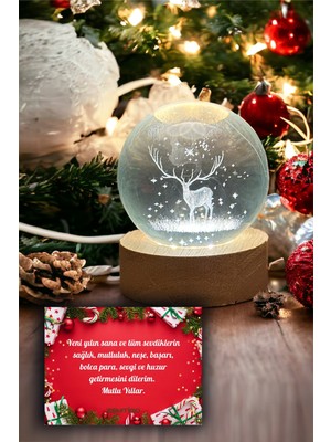 UltraNova Işıklandırmalı Ahşap Geyik Küreli Dekoratif Süs, Noel Işığı