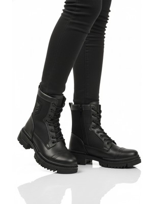 Ayakmod Siyah Içi Polarlı Kaymaz Taban Fermuarlı Unisex Bot 2100 G